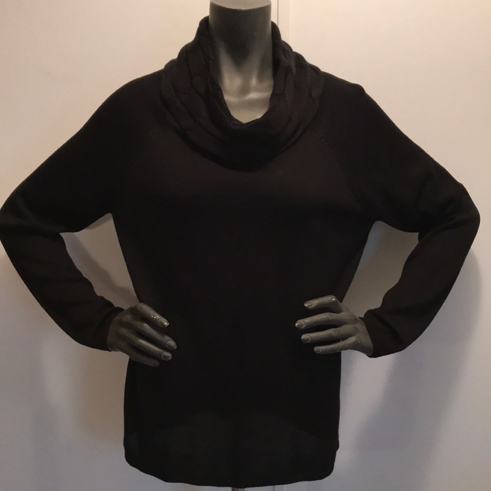 Black Cowl Neck Sweater